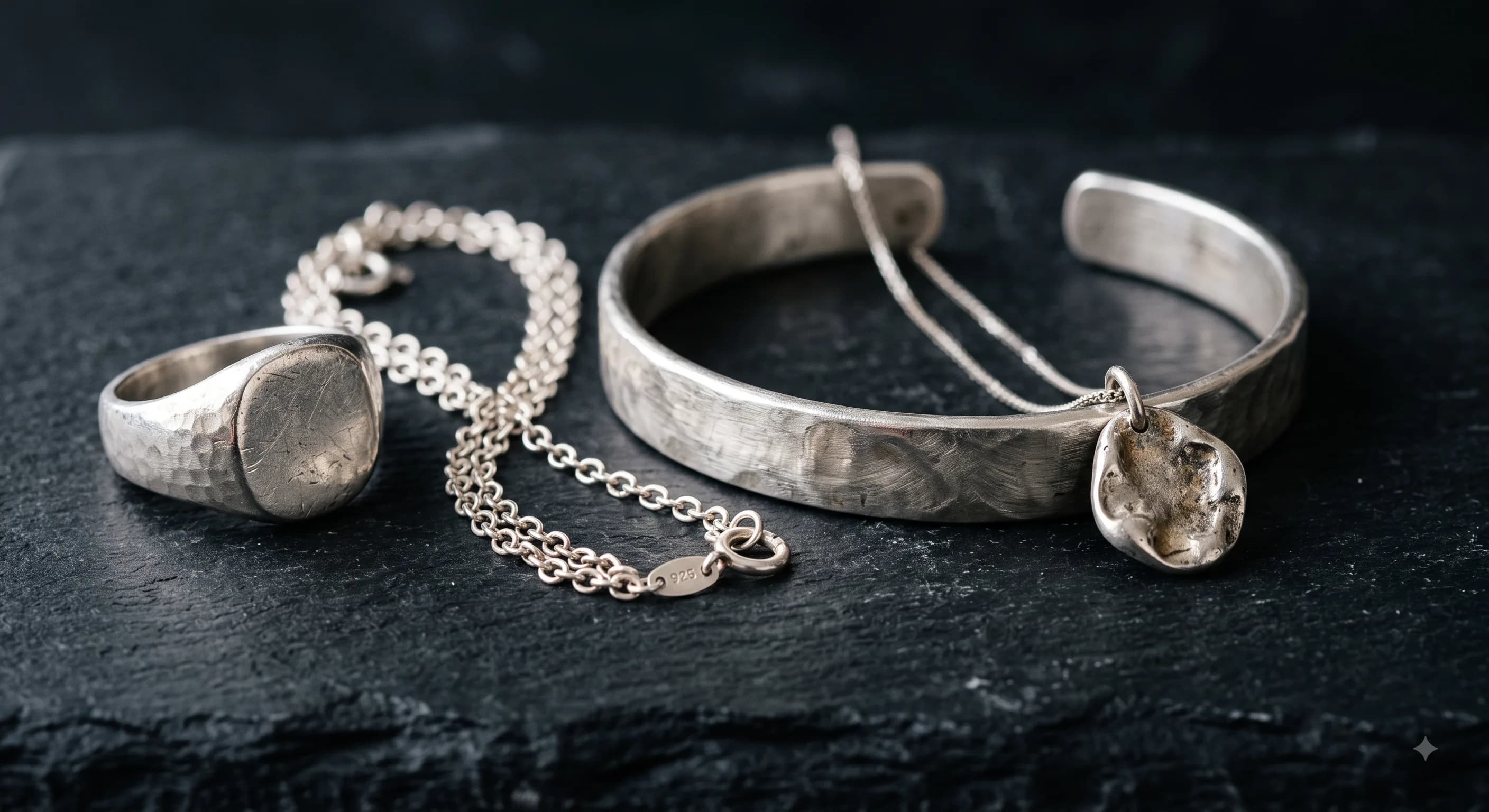 Silberschmuck: Ring, Armband, Kette und Anhänger